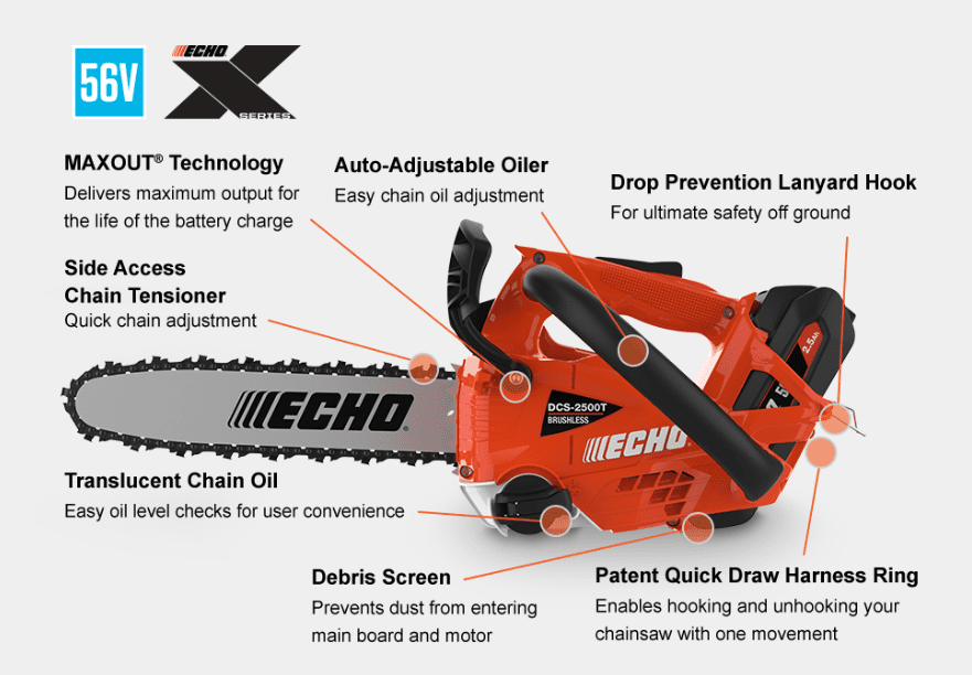 ECHO X Series eFORCE™ DCS-2500T Chainsaw Kit - Image 2