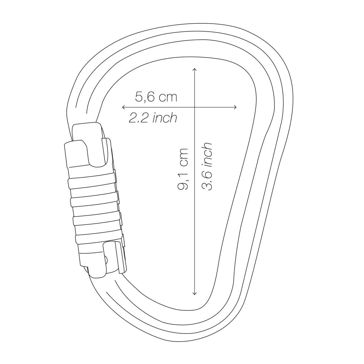 Petzl WILLIAM Locking Carabiner - Image 2