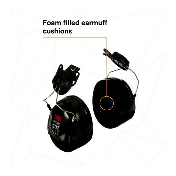 3M™ PELTOR™ Optime™ 101 Hard Hat Attached Earmuffs - Image 2